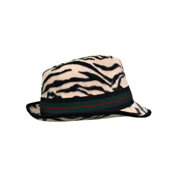 Animal Print Wool Fedora Hat - Picture 4 of 9